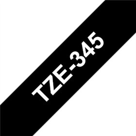 Fita Laminada 18mmx8mts Preto/Branco