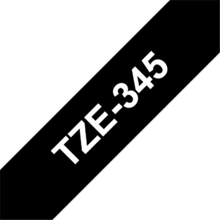 Fita Laminada 18mmx8mts Preto/Branco