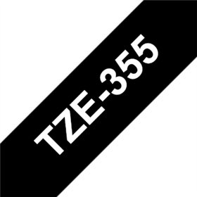 Fita Laminada 24mmx8mts Preto/Branco
