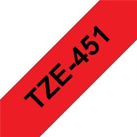 Fita Laminada 24mmx8mts Vermelho/Preto