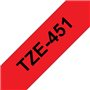 Fita Laminada 24mmx8mts Vermelho/Preto