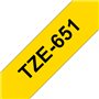 Fita Laminada 24mmx8mts Amarelo/Preto