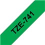Fita Laminada 18mmx8mts Verde/Preto