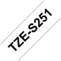 Fita Laminada SuperAdesiva 24mmx8mts Branco/Preto