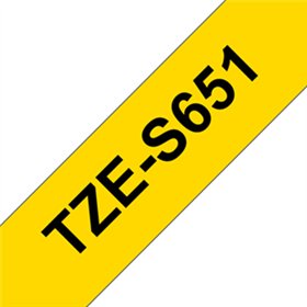 Fita Laminada SuperAdesiva 24mmx8mts Amarelo/Preto