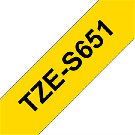 Fita Laminada SuperAdesiva 24mmx8mts Amarelo/Preto