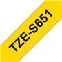 Fita Laminada SuperAdesiva 24mmx8mts Amarelo/Preto