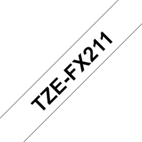 Fita Laminada Flexivel 06mmx8mts Branco/Preto