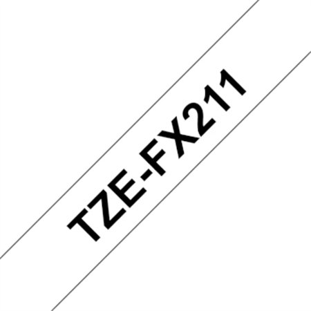 Fita Laminada Flexivel 06mmx8mts Branco/Preto