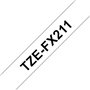 Fita Laminada Flexivel 06mmx8mts Branco/Preto
