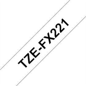 Fita Laminada Flexivel 09mmx8mts Branco/Preto