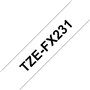 Fita Laminada Flexivel 12mmx8mts Branco/Preto