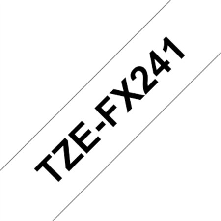 Fita Laminada Flexivel 18mmx8mts Branco/Preto