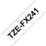 Fita Laminada Flexivel 18mmx8mts Branco/Preto