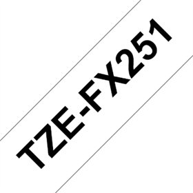 Fita Laminada Flexivel 24mmx8mts Branco/Preto