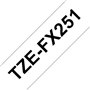 Fita Laminada Flexivel 24mmx8mts Branco/Preto