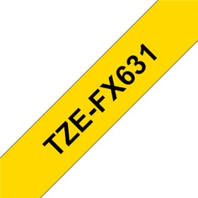 Fita Laminada Flexivel 12mmx8mts Amarelo/Preto