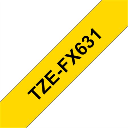 Fita Laminada Flexivel 12mmx8mts Amarelo/Preto