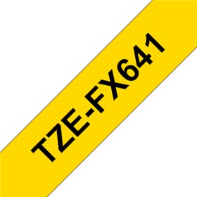 Fita Laminada Flexivel 18mmx8mts Amarelo/Preto