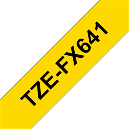 Fita Laminada Flexivel 18mmx8mts Amarelo/Preto