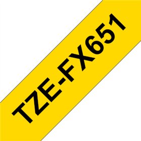 Fita Laminada Flexivel 24mmx8mts Amarelo/Preto
