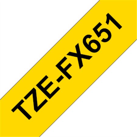 Fita Laminada Flexivel 24mmx8mts Amarelo/Preto