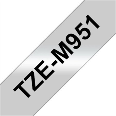 Fita Laminada 24mmx8mts PrateadoMate/Preto Metálica