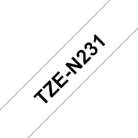 Fita Não Laminada 12mmx8mts Branco/Preto