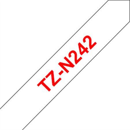 Fita Não Laminada 18mmx8mts Branco/Vermelho