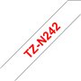 Fita Não Laminada 18mmx8mts Branco/Vermelho