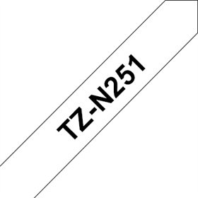 Fita Não Laminada 24mmx8mts Branco/Preto