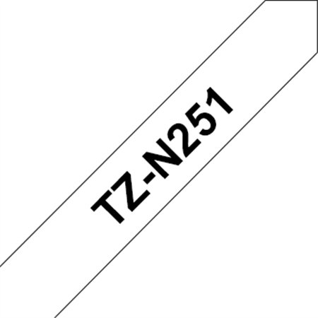 Fita Não Laminada 24mmx8mts Branco/Preto