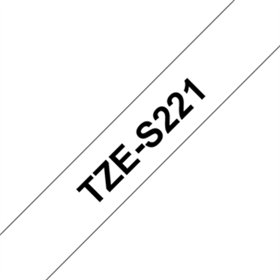 Fita Laminada SuperAdesiva 09mmx8mts Branco/Preto