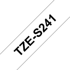 Fita Laminada SuperAdesiva 18mmx8mts Branco/Preto