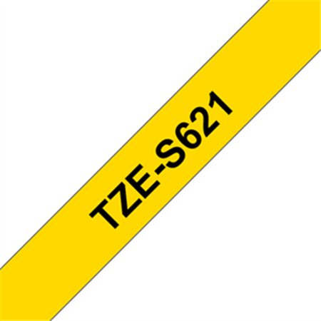 Fita Laminada SuperAdesiva 09mmx8mts Amarelo/Preto