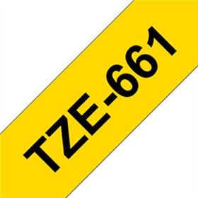 Fita Laminada SuperAdesiva 36mmx8mts Amarelo/Preto