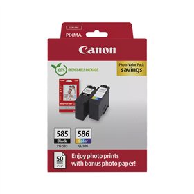 Pack Tinteiros Canon 585/586 Preto/Color 6205C004
