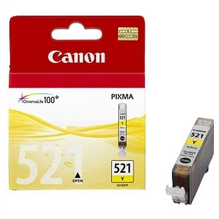 Tinteiro Canon 521 Amarelo 2936B001 9ml 477 Pág.