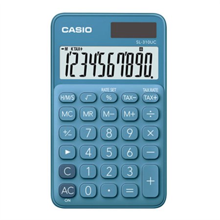 Calculadora de Bolso Casio SL310UCBU Azul Turquesa 10 Digito