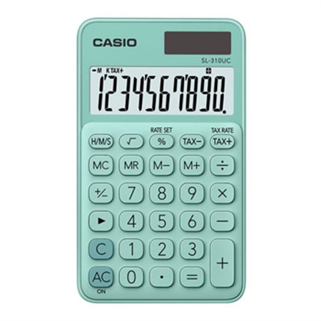 Calculadora de Bolso Casio SL310UCGN Verde Claro 10 Digitos