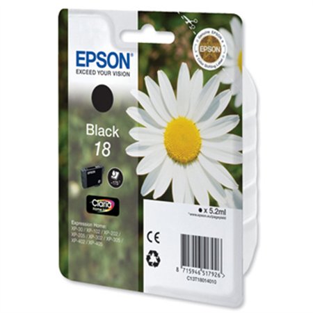 Tinteiro Epson 18 Preto C13T18014010 5,2ml