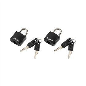 Cadeado 23mm Preto com Chaves Pack 2un