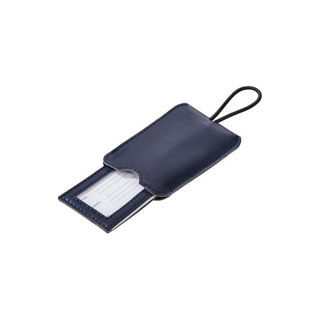 Etiqueta Identificação c/Bolsa para Mala Viagem Azul Escuro