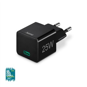 Carregador USB-C PD/QC 25W Rápido Mini-charger Preto