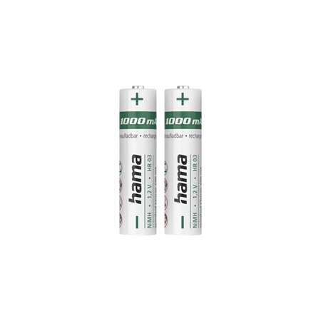 Pilhas Recarregáveis AAA 1.2V 1000mAh Hama 2un