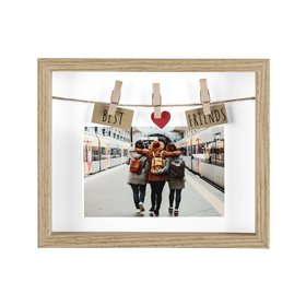Moldura Madeira 10x15cm Best Friends Carvalho