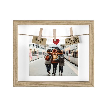 Moldura Madeira 10x15cm Best Friends Carvalho
