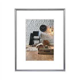 Moldura Plástico 21x29,7cm Sevilla Décor Prata Mate