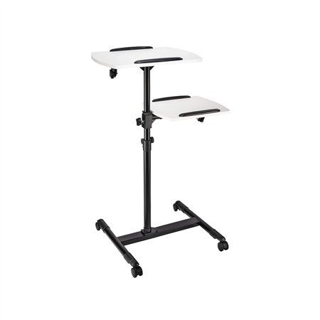 Mesa Apoio Apresentação 42x50/40x35cm 2 Niveis c/Rodas
