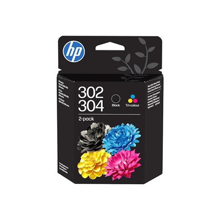Pack 2 Tinteiros HP 302/304 Preto/Cor B82L1A